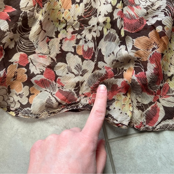 Polo Ralph Lauren Brown Floral Midi Skirt - Picture 7 of 10